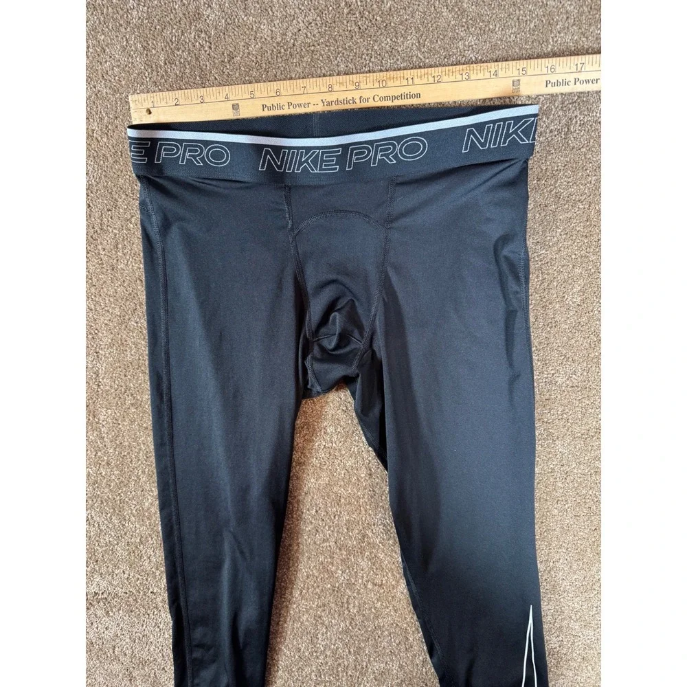 Nike Pro Dri-FIT Men XL Black Compression Tights Athletic Training Leggings‎